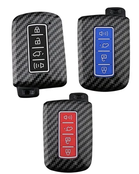 Carbon Fiber Shell ABS силиконов калъф за ключ за кола за Toyota Camry Corolla Avalon Rav4 Land Cruiser Car Remote Key