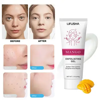 Mango Exfoliating Gel Cream Facial Scrub Exfoliating Soften Moisturizer Repair Skin Scrub Whitening Cleaner Brighten P6N9