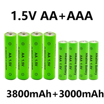 AA + AAA акумулаторна AA 1.5V 3800mAh / 1.5V AAA 3000mah Алкална батерия Фенерче играчки Гледайте MP3 плейър Сменете Ni-MH батерията