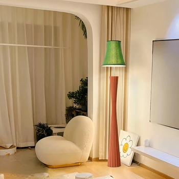 Всекидневна подова лампа Френска простота Модерна инс стил спалня нощно легло вертикална лампа