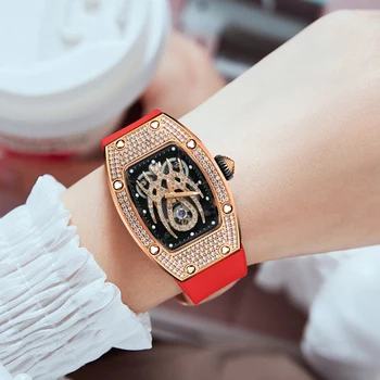 HANBORO Нова мода модерен дамски кварцов часовник малък циферблат силиконова каишка марка луксозен ръчен часовник елегантни жени кварцови часовници