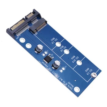 NGFF M.2 адаптер M2 към SATA 3 адаптер SSD M2 към SATA разширителна карта B Поддръжка на ключове 30/42/60/80Mm Blue