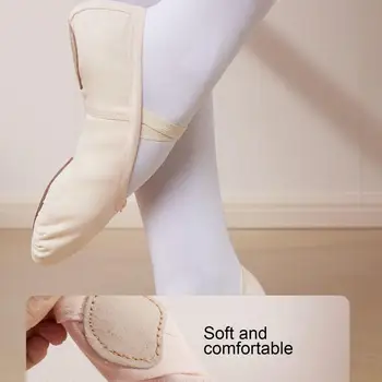 йога обувки меки еластични жени балетни обувки сплит единствен платно танц чехли за изпълнения трайни удобни обувки