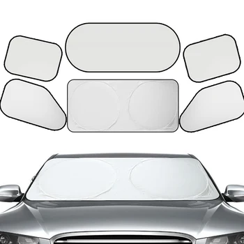  Калъфи за сенници за автомобили Универсално сгъваемо предно стъкло Рефлектор на предното стъкло Авто прозорец Слънцезащитен протектор Аксесоари