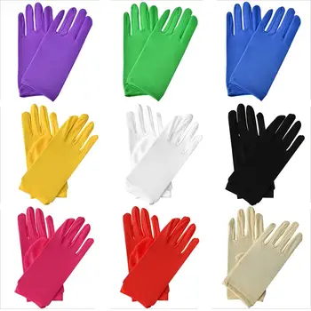 Жена Ръкавици Работни ръкавици Мляко Копринени ръкавици Плътен цвят Неплъзгащи се домакински ръкавици Дишаща сервиране сервитьори ръкавици