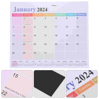 Стенен календар Магнит за хладилник График Месечен ден на бюрото за планиране 2024-2025 Година Стая 24-25 Работа на хартия
