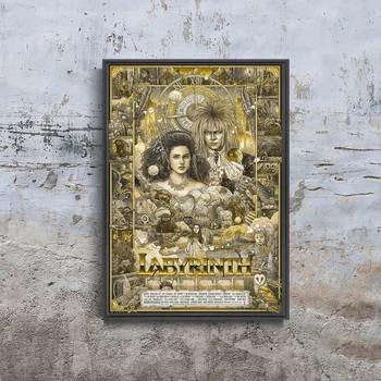 Лабиринт плакат 1986 класически филм плакат изкуство покритие начало стена декорация живопис платно картина печат (без рамка)