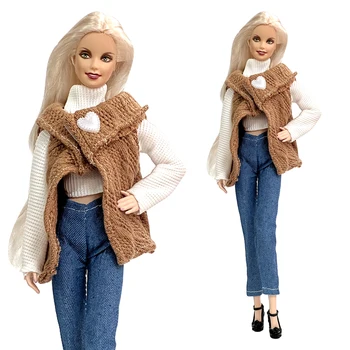 NK 1 комплект дамски дрехи за кукла Барби мода сладко яке риза дънки мини рокля дневно облекло за 1/6 кукла детски играчки аксесоари