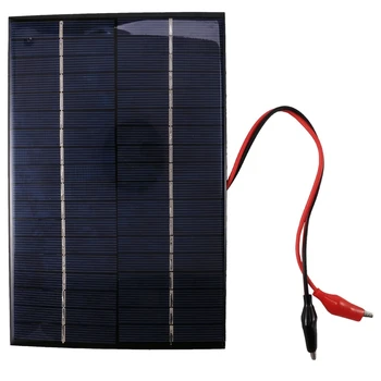  4.2W 18V слънчева клетка поликристален слънчев панел + крокодил клип за зареждане 12V батерия 200X130x3mm