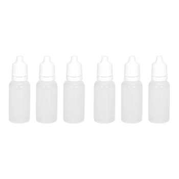 200PCS 15Ml Празни пластмасови изстискващи капкомер бутилки Eye Liquid Dropper Бутилки за многократна употреба