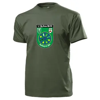 1 брGrenBtl 52 брониран гренадирски батальон BW герб значка - Тениска #15450