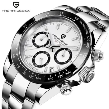 Pagani Design 2024 Нов VK63 мъжки кварцов часовник многофункционален часовник сапфир от неръждаема стомана водоустойчив 3Bar radioj hombre wat