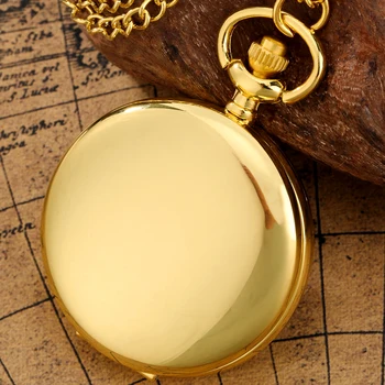 Луксозно златно колие джобен часовник двустранен гладък капак бронзов висулка джобен часовник сребърен кварцов часовник римски цифра