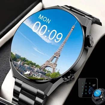 Нов AMOLED 454 * 454 екран нови мъже смарт часовник за мъже 2024 Sports NFC контрол на достъпа Smartwatch Bluetooth повикване часовник водоустойчив