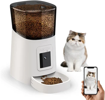 Tuya Smart Pet Feeder с камера за домашни любимци Доставка 6L Smart Cat Food Dispenser Pet Automatic Dog Feeder
