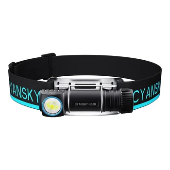 CYANSKY HS5R 1300LM LED фар 3400mAh USB-C бързо зареждане IP68 водоустойчив фар фенерче за нощен къмпинг туризъм лов