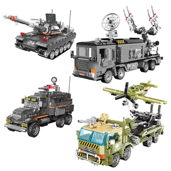 Военни високотехнологични тухли играчки оръжие армия тема разузнаване дрон ракета-носител строителни блокове модел военни играчки