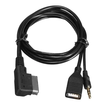 автомобилен аудио кабел USB кабел за преобразуване на автомобили за A1 A3 A4L A5 A6L A8 Q3 Q5 Q7 TT с AMI интерфейс с MDI-BOX интерфейсни части