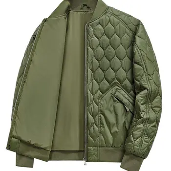 Якета за мъже Зимни нови модни случайни удебелени Trendy Brand Loose and Warm Mens Flight Jacket