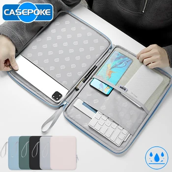 CASEPOKE Tablet Bag 9-13 инча за iPad аксесоари Калъф за чанта за Samsung Lenovo Huawei Xiaomi ръкав чанта капак Multi джобове