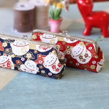 【Caicai Cat】Оригинална ръчно изработена чанта за писалка Малки предмети Чанта за съхранение на хранителни стоки, В наличност