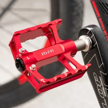 Ultralight сгъваем велосипед педал MTB път CNC лагер колоездене черен червен титанов цветове високо качество
