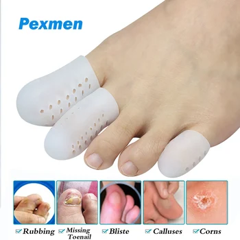 Pexmen 2Pcs гел Big Toe Caps протектори Toe ръкави Обхваща и предпазва Осигуряват облекчение за мазоли мехури и врастнали нокти на краката