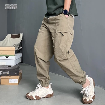 Пролетно лято Американски реколта на открито тънки панталони за джогинг Мъжко облекло Улично облекло Sweatpants Ежедневни панталони Harajuku Joggers мъжки