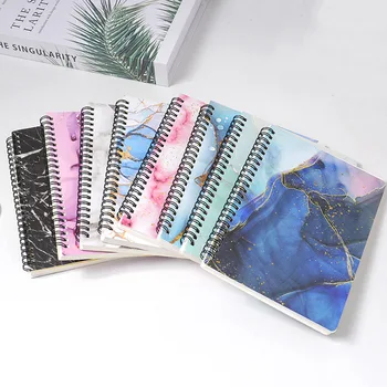 A5 Side Flip Coil Notepad Portable Notebook Marble Colorful Diary Notebooks and Notepads Writing Pads Office School Supplies