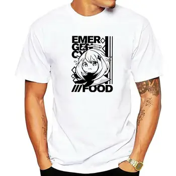 Genshin Impact Emergency Food Paimon Класическа тениска O-образно деколте Популярни извънгабаритни T риза Tees чист памук къс ръкав