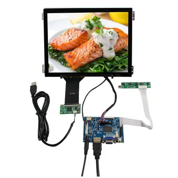  10.4 инчов капацитивен сензорен LCD дисплей 1024X768 VS104T-004 с монтажен отвор + HD-MI VGA 2AV LCD драйвер