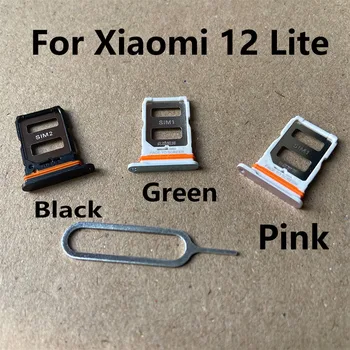 оригинален нов за Xiaomi MI 12 Lite Sim карта тава слот притежателя гнездо адаптер конектор ремонт части замяна