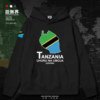 Танзания Карта на африканската страна мъжки качулки дълъг ръкав мода суитчър спортен за мъже нови спортове есен зимни дрехи