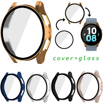 All покритие покритие часовник покритие за Samsung Galaxy Watch 5 44mm 40mm закалено стъкло екран протектор PC случай Galaxy Watch5 черупка