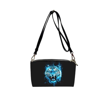 яростно тигър PU Crossbody чанта 2023 Нова дамска модна чанта за рамо Минималистична малка квадратна чанта за жени