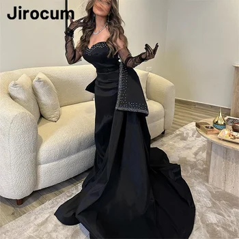 Jirocum Скъпа диамантена абитуриентска рокля Дамска лък парти вечерна рокля Модерна опашка с дължина на пода 2024 Официални рокли за повод