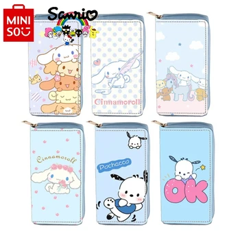 Miniso Sanrio Дамски портфейл Модерен и висококачествен дамски дълъг портфейл Свеж и многофункционален чанта за карти за съхранение