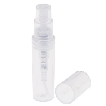 100Pcs 3ml Mini Clear пластмасова бутилка за многократна употреба Преносима вода за уста Проба Флакон Козметичен пулверизатор Dropship