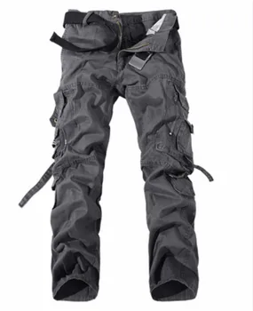 Тактически карго панталони мъже армия военни панталони памук много джобове участък гъвкави мъж ежедневни панталони