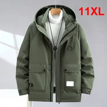 Winter New Parkas Men Warm Thick Jacket Coats Plus Size 10XL 11XL Windbreak Parkas Fashion Casual Winter Jacket MaleВисоко качество