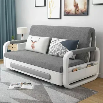 Модерен многофункционален дървен сгъваем диван Cum легло сгъваем хол мебели разтегателен диван