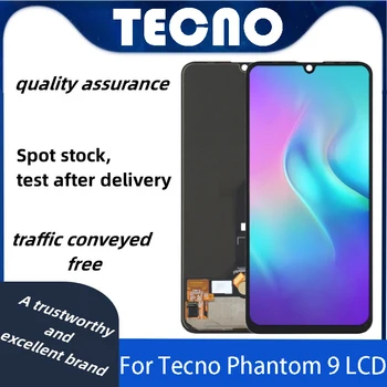 За Tecno Phantom 9 AB7 LCD оригинален AMOLED материал LCD екран и дигитайзер Пълен монтаж