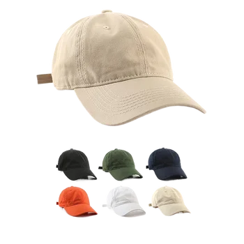 Безплатна доставка Бейзболни шапки за мъже жени нисък профил основни кепър памучни шапки регулируеми реколта класически татко шапка ежедневно на открито
