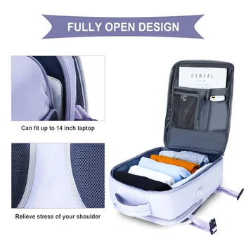 Водоустойчив багаж за пътуване Дамски ежедневни чанти за самолетни чанти Многофункционална раница за капацитет на жените Голям лек преносим компютър