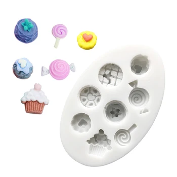 Близалка бонбони силиконови Sugarcraft Cupcake Форма за печене Фондан торта декориране инструменти