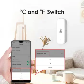 Tuya Smart ZigBee / WiFi сензор за температура и влажност Вътрешен хигрометър термометър SmartLife App Via Alexa Google Assistant