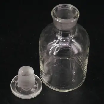 125ml прозрачна стъклена бутилка с тясна уста с Stooper Lab Химия Преподаване на стъклария