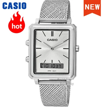 Casio часовник за мъже топ марка луксозен комплект водоустойчив малък квадратен часовник реколта ниша кварцови часовници reloj mujer Ново за 2023