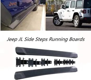 Странични стъпала Дъски за бягане Черно за Jeep JL Wrangler 2018+ 4 врати
