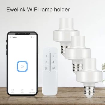 E27 E26 90-250V безжичен глас WiFi интелигентна крушка адаптер лампа титуляр база контрол с Alexa Google Home гласов контрол
